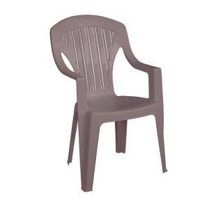 TROPEA Πολυθρόνα Τραπεζαρίας Κήπου - Βεράντας Στοιβαζόμενη, PP Απόχρωση Tortora Ε-00020875 Ε311,4