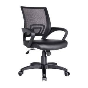 BF2101 Πολυθρόνα Γραφείου με Ανάκλιση, Μαύρο Mesh - PU Μαύρο Ε-00012629 ΕΟ254,40