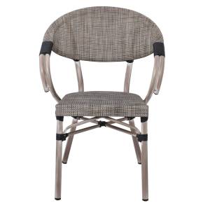 COSTA Πολυθρόνα Dining Αλουμινίου, Απόχρωση Antique Grey - Textilene Μπεζ Ε-00020523 Ε286,1