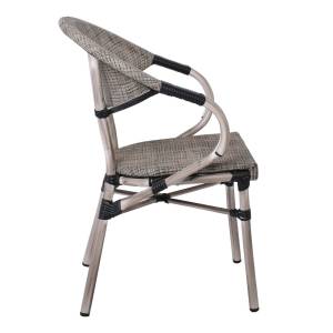COSTA Πολυθρόνα Dining Αλουμινίου, Απόχρωση Antique Grey - Textilene Μπεζ Ε-00020523 Ε286,1
