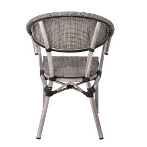 COSTA Πολυθρόνα Dining Αλουμινίου, Απόχρωση Antique Grey - Textilene Μπεζ Ε-00020523 Ε286,1