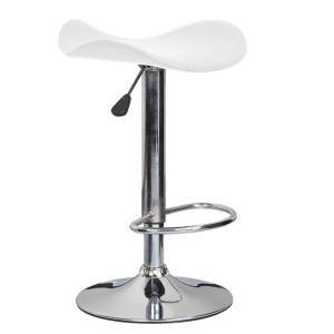 SADDLE Σκαμπό BAR, Βάση Χρώμιο, Pvc Άσπρο, Ρύθμιση Ύψους, Περιστρεφόμενο Ε-00013757 ΕΜ100,5 (ΣΕΤ ΤΩΝ 2)