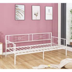 QUEEN Daybed Κρεβάτι Μέταλλο Βαφή Άσπρο Ε-00021540 Ε8019,2