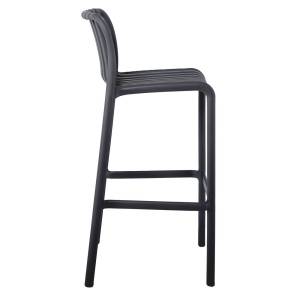 MODA Σκαμπό Bar Στοιβαζόμενο PP - UV Ανθρακί Ε-00024295 Ε3802,2