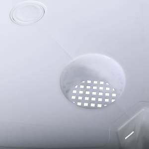 FREDDO Τραπεζάκι Βοηθητικό - Ξαπλώστρας, Στοιβαζόμενο, PP Άσπρο, Ποτηροθήκες+Ομπρελοθήκη Ε-00021142 Ε354