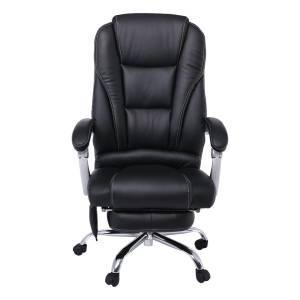 BF8550 Massage Relax Πολυθρόνα Γραφείου Διευθυντή, Βάση Χρώμιο με Υποπόδιο, Pu  Μαύρο Ε-00022920 ΕΟ284,1