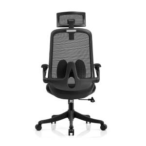 BF3950 Πολυθρόνα Γραφείου Διευθυντή, Mesh Μαύρο, Ύφασμα Μαύρο Ε-00024396 ΕΟ615,1