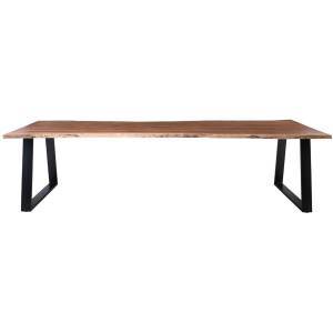 LIZARD-W Τραπέζι Τραπεζαρίας, Μέταλλο Βαφή Μαύρο, Ξύλο Ακακία Φυσικό Ε-00024076 ΕΑ7113,W
