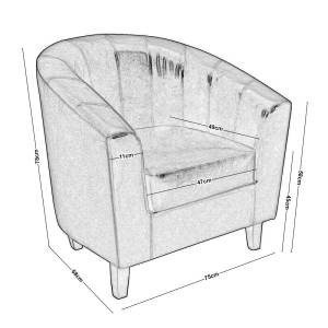 BOGA Πολυθρόνα Σαλονιού Καθιστικού, Pu Σκούρο Καφέ Ε-00019576 Ε7129,5W