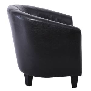 BOGA Πολυθρόνα Σαλονιού Καθιστικού, Pu Σκούρο Καφέ Ε-00019576 Ε7129,5W