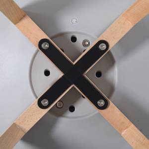 MARTIN Kαρέκλα Τραπεζαρίας Κουζίνας, Metal Cross Ξύλο, PP Γκρι, Αμοντάριστη Ταπετσαρία Ε-00019984 ΕΜ136,40W (ΣΕΤ ΤΩΝ 4)