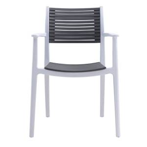AKRON Πολυθρόνα PP-UV Άσπρο - Γκρι Ε-00020429 Ε350,12
