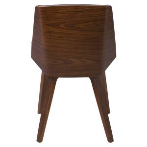 NUMAN Καρέκλα Tραπεζαρίας Καρυδί, PU Μαύρο Ε-00021092 Ε7511,1