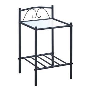 RADO Κομοδίνο Μέταλλο Βαφή Μαύρο, Γυαλί 5mm Ε-00021525 Ε8013,1