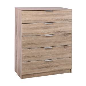 DRAWER Συρταριέρα με 5 Συρτάρια, Απόχρωση Sonoma Ε-00022031 Ε758,2
