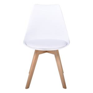 MARTIN STRIPE Καρέκλα Ξύλινο Πόδι, PP Άσπρο Ε-00022611 ΕΜ136,14S (ΣΕΤ ΤΩΝ 4)