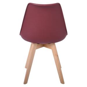 MARTIN STRIPE Καρέκλα Ξύλινο Πόδι, PP Μπορντώ Ε-00022614 ΕΜ136,02S (ΣΕΤ ΤΩΝ 4)