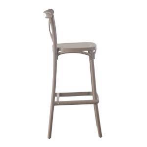 DESTINY Σκαμπό BAR με Πλάτη, PP Mocha, Στοιβαζόμενο Ε-00023654 Ε388,3