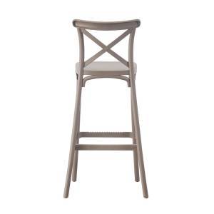 DESTINY Σκαμπό BAR με Πλάτη, PP Mocha, Στοιβαζόμενο Ε-00023654 Ε388,3