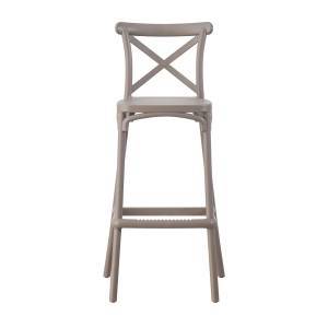 DESTINY Σκαμπό BAR με Πλάτη, PP Mocha, Στοιβαζόμενο Ε-00023654 Ε388,3