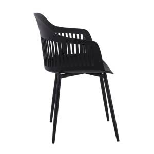 LOUISE Πολυθρόνα Μέταλλο Βαφή Μαύρο, PP-UV Μαύρο (εκτός συσκευασίας) Ε-00024343 ΕΜ165,2W