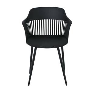 LOUISE Πολυθρόνα Μέταλλο Βαφή Μαύρο, PP-UV Μαύρο (εκτός συσκευασίας) Ε-00024343 ΕΜ165,2W