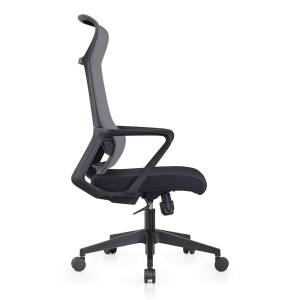 BF2990  Πολυθρόνα Γραφείου Διευθυντή, Mesh Γκρι, Ύφασμα Μαύρο Ε-00024399 ΕΟ616,2