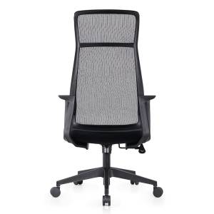 BF2990  Πολυθρόνα Γραφείου Διευθυντή, Mesh Γκρι, Ύφασμα Μαύρο Ε-00024399 ΕΟ616,2