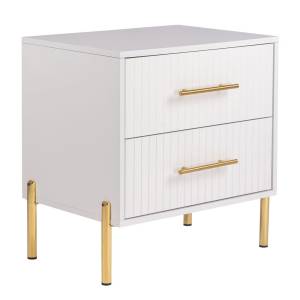 FINO Κομοδίνο με 2 Συρτάρια, Άσπρο Ε-00024408 Ε7010,1