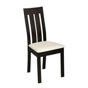 REGO Καρέκλα Οξιά Σκούρο Καρυδί, PVC Εκρού Ε-00006786 Ε771,2 (ΣΕΤ ΤΩΝ 2)