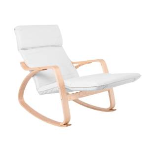 HAMILTON Super Relax Πολυθρόνα Σαλονιού - Καθιστικού, Σημύδα, Ύφασμα Άσπρο Ε-00018104 Ε7157,1