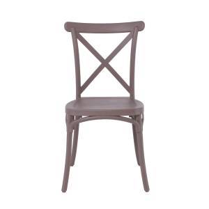 DESTINY Καρέκλα Πολυπροπυλένιο (PP), Απόχρωση Καφέ Mocha, Στοιβαζόμενη Ε-00020362 Ε377,3