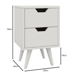 ALINA Κομοδίνο Απόχρωση Άσπρο Ε-00022696 Ε745,3