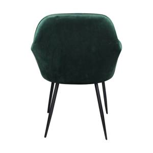 VALERY Πολυθρόνα Μέταλλο Βαφή Μαύρο, Ύφασμα Velure, Απόχρωση Forest Green Ε-00022894 ΕΜ711,3 (ΣΕΤ ΤΩΝ 2)