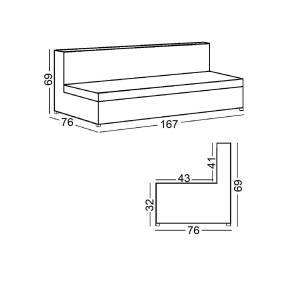 BIZ Καναπές - Κρεβάτι Σαλονιού Καθιστικού - Ύφασμα Καφέ Ε-00022997 Ε9438,2