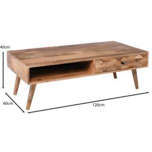 TEKA-W Τραπεζάκι Σαλονιού Καθιστικού, Ξύλο Mango Φυσικό Ε-00024079 ΕΑ7046,W