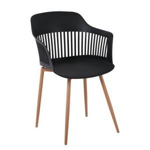 LOUISE Πολυθρόνα Μέταλλο Βαφή Φυσικό, PP-UV Μαύρο (εκτός συσκευασίας) Ε-00024346 ΕΜ165,Ν2W