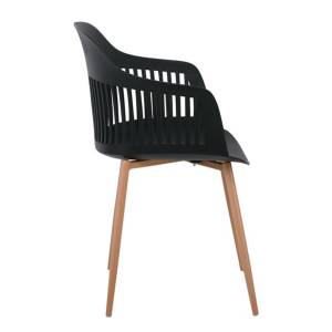 LOUISE Πολυθρόνα Μέταλλο Βαφή Φυσικό, PP-UV Μαύρο (εκτός συσκευασίας) Ε-00024346 ΕΜ165,Ν2W