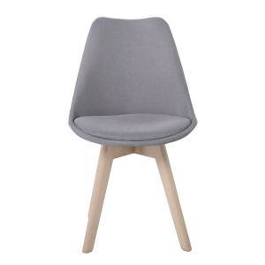 MARTIN Καρέκλα Οξιά Φυσικό, Ύφασμα Γκρι, Αμοντάριστη Ταπετσαρία Ε-00022052 ΕΜ136,44F (ΣΕΤ ΤΩΝ 4)