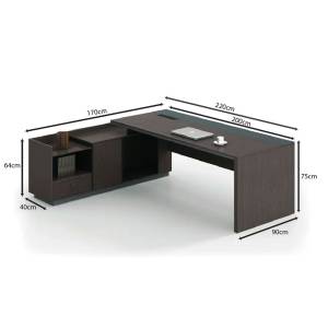 ADVANCE Γραφείο Αριστερή Γωνία  Σκούρο Καρυδί - Γκρι Ε-00022205 ΕΟ820,L