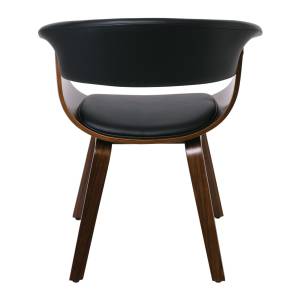 HERMAN Πολυθρόνα Καρυδί - Pu Μαύρο Ε-00021099 Ε7514,1