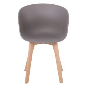 OPTIM Πολυθρόνα Ξύλινο Πόδι Οξιά Φυσικό, PP Sand Beige Ε-00021982 ΕΜ140,3 (ΣΕΤ ΤΩΝ 4)