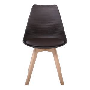 MARTIN STRIPE Καρέκλα Ξύλινο Πόδι, PP Καφέ Ε-00022373 ΕΜ136,01S (ΣΕΤ ΤΩΝ 4)