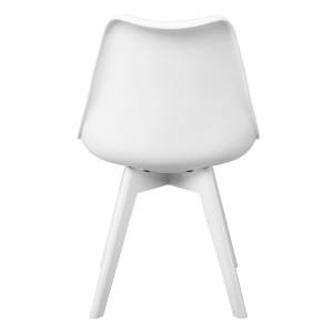 MARTIN Καρέκλα Ξύλο Άσπρο, PP Άσπρο Μονταρισμένη Ταπετσαρία Ε-00024213 ΕΜ136,140 (ΣΕΤ ΤΩΝ 4)