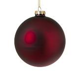 Γυάλινη μπάλλα ματ μπορντώ, 10cm BL313
