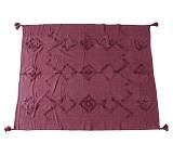 Ριχτάρι cotton σχ.ρόμβος, μπορντώ,130x170cm XET-7101