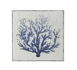 Διακοσμητικό "Κοράλι" σε μεταλλικό καμβά,μπλε χρ.,45cm ID222