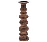 Ξύλινο κηροπήγιο 10x36cm, καφέ. HE293