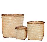Σετ/3 καλάθια Bamboo φυσικό χρ.,21/32/40cm VT129