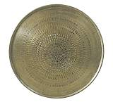 Σφυρήλατη πιατέλα αλουμινίου, χρυσή,48cm KS132